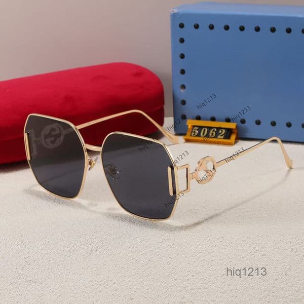 designer luxury for men women guccIIs guccIs ggs sunglasses New G Brand Large Frame Metal Square Frame UV Protection Versatile Glasses LYsunglasses glasses 93NL