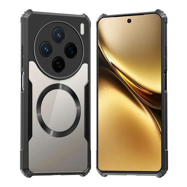 For Vivo X200 X100 X90 X80 X70 X50 X30 PRO X200 FE X80 Lite Phone Case Magnetic High-permeability Four-corner Drop-resistant Protective Acrylic Cover