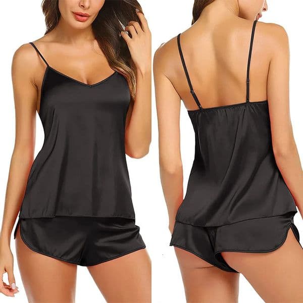Womens Silk Pajama Satin Set Sexy Underwear Comfortable y 250418