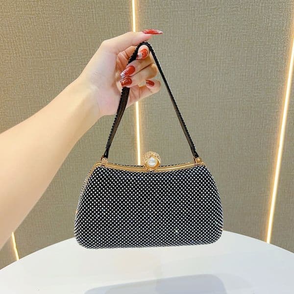 Luxury Bag Designer Bag Jewelry Vintage Evening Clutch Bag Crystal-Embellished Full-Diamond Sparkle Formal Bag Convertible Shoulder Crossbody Top-Handle Bag
