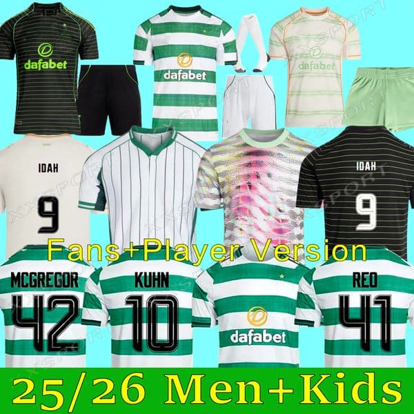 S-4XL 25 26 KYOGO Football Shirt Fc 2025 Home Away Third Soccer Jerseys DAIZEN REO McGREGOR 135 Years Hoops Anniversary Irish Origins Special Rileys