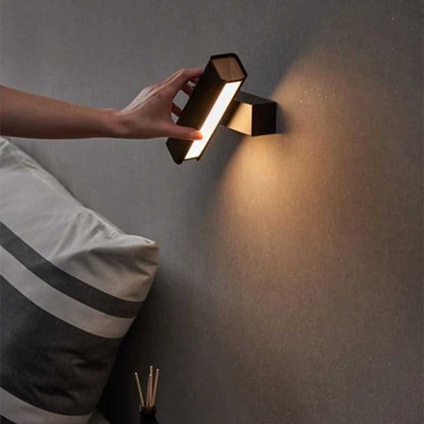 Nordic modern minimalist LED wall lamp creative rotatable bedroom bedside lamp reading lamp living room aisle wall lampW251120