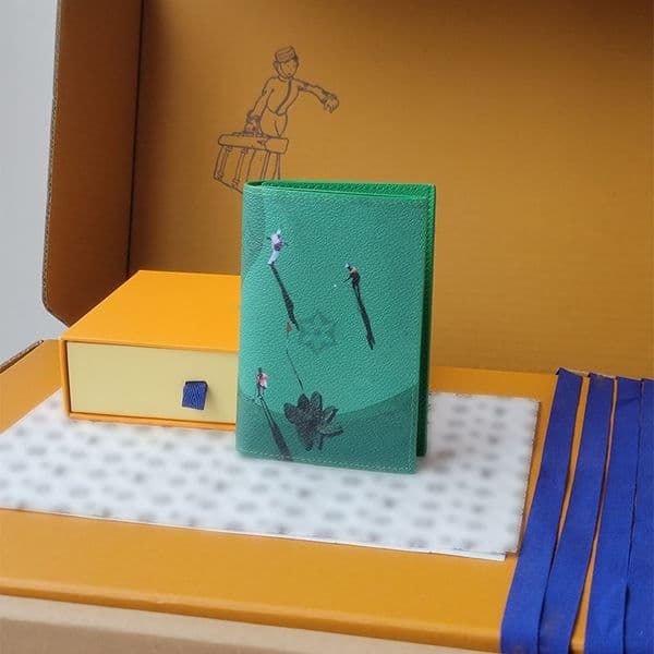 10A Designer Card Holders Credit card wallet 14876 package coin Pure Green bag letter pattern pack wallets card package New wallets With Box Dustbag Gift