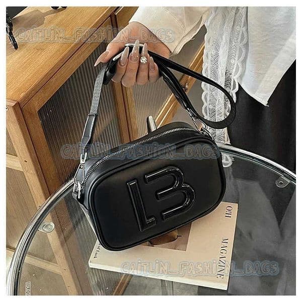 2025 Camera-Inspired Crossbody Bag Geometric Shoulder Purse for Women Convertible Day Minimalist Letter Print Commuter Bag H251209