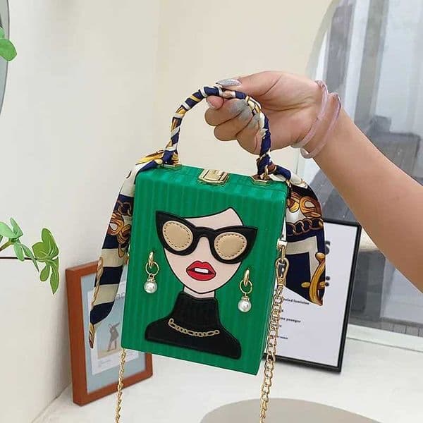 Womens Evening Bag 2024 New Leather Shoulder Bag Womens Hard High Quality Hip Hop Party Luxury Designer HandbagXJ250419