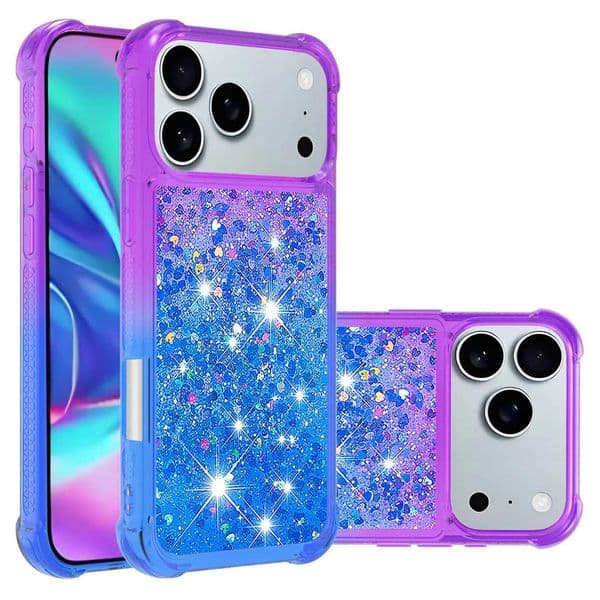 Gradient Bling Glitter Liquid Quicksand Phone Case For iPhone 17 Air 16 PM 15 14 13 12 11 Pro Max 16e XS X SE 6 7 8 Plus CoverW251120