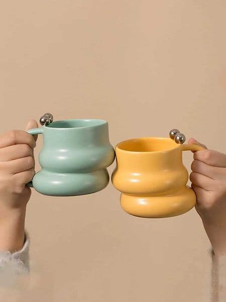 Creative Japanese Ceramic Mug High End Light Luxury Water Cup Girl Office Home Coffee Cups Couple Mugs Drinkware Gift Y251119