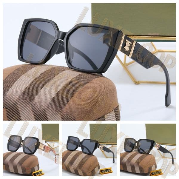 Luxury Equestrian Logo Sunglasses for Men & Women - Designer Tartan Pattern UV400 Polarized Lenses, Premium Driving Glasses for Travel Fashion