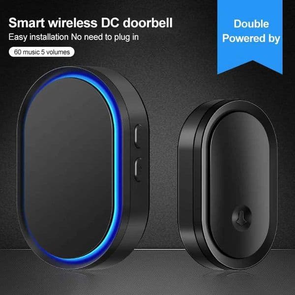 Wireless doorbell battery type welcome bell home doorbell intelligent 60 songs 300M/984 feet remote doorbell kit with bracket X250421