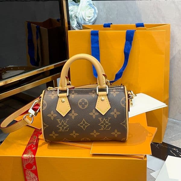 designer bag Luxury nano speed bag pillow bag Shoulder Bags purse woman new design Coins leather Boston bag new fashion handbag Retro Lock Head Bag Handheld