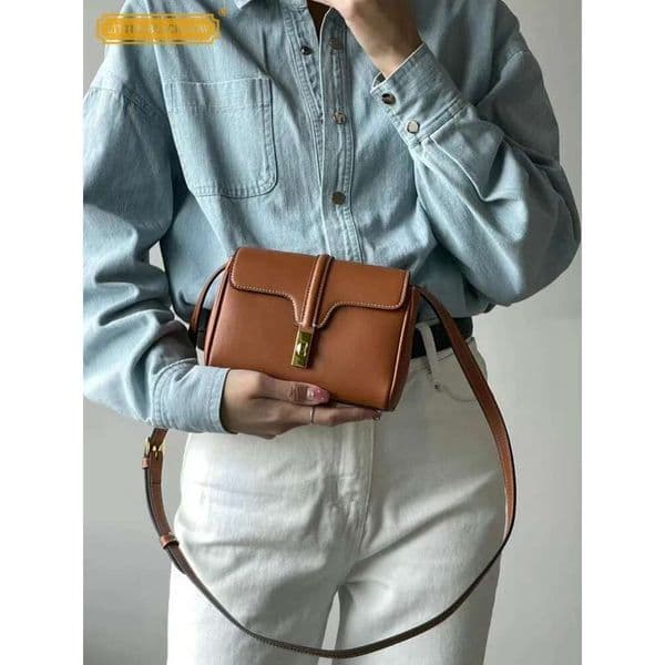 Designer Bag Women Mini Totes Underarm Flap Hasp Cowhide Genuine Leather Shoulder Bag Sweet Ladies Pink Party Small Strap Crossbody Bags