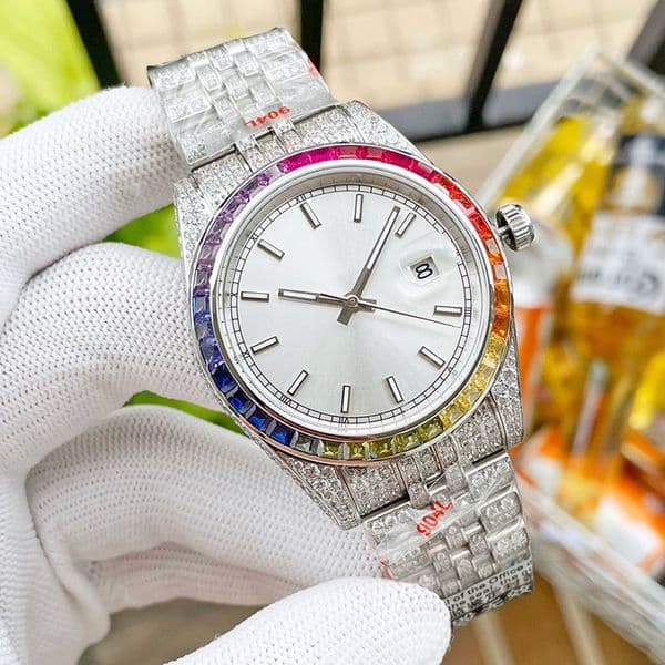 Diamond Watch Designer Watches Mens Automatic Mechanical Movement Waterproof Bracelet Sapphire Business Stainless Steel Wristwatch Gift