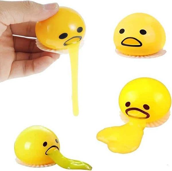Sticky Funny Toy Disgusting Egg Yolk Brother Vomiting Egg Yolk Army Lazy Egg Custard Vomiting Ball Decompression Funny Toy X251121