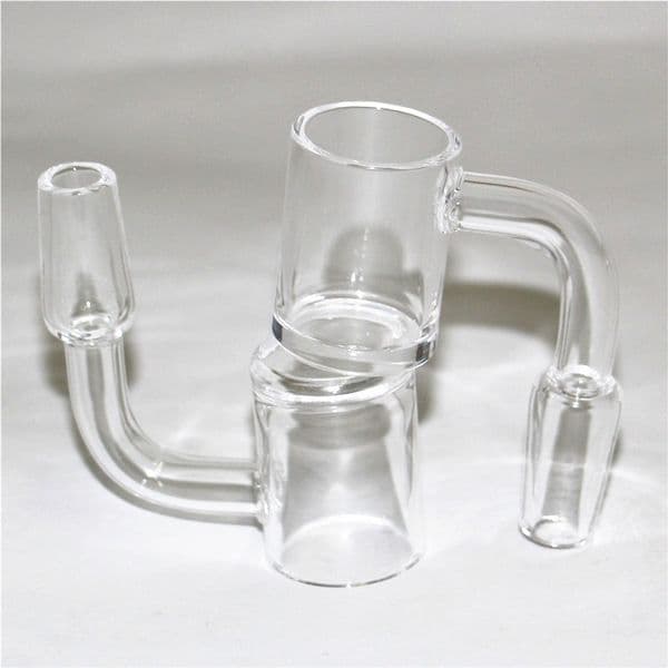 25mm Hookah Quartz Banger Smoking Bowls Slide 14mm 18mm Male 90 Degree Angle Flat Top Bangers nail Pipes For Water Bubbler Bong Rigs