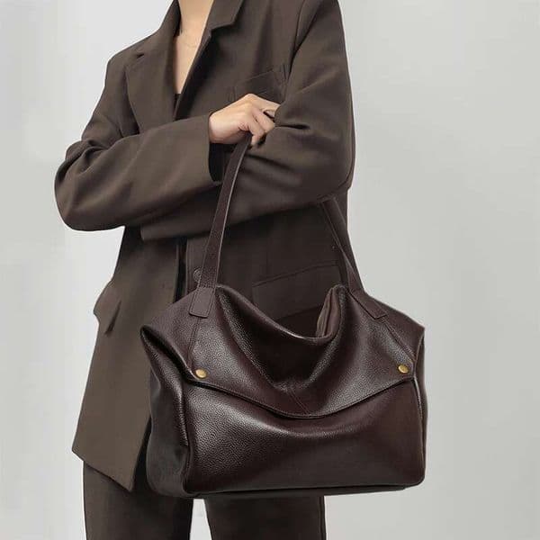 Designer Bag 2025 Winter New Large-Capacity Shoulder Large European And American Soft Leather Tote Simple Casual Women's Bag