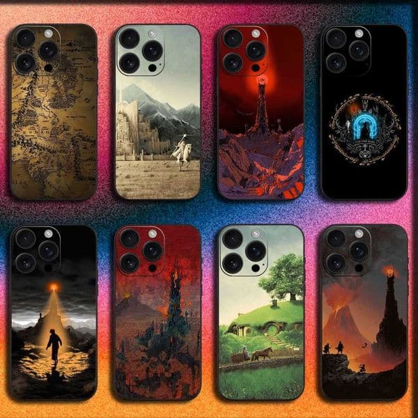 The Lord of the R-Rings Map Phone Case For iPhone 161514131211ProXSMaxXRPlusSEMini Soft Black CoverW251121
