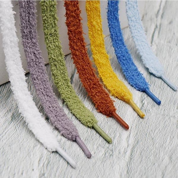 Quality 15cm Wider Plush Rope Laces for Shoes Fluffy Shoelaces Casual Sneakers Flat Shoelace 100/120/140/160CM Shoe Accessories 251120