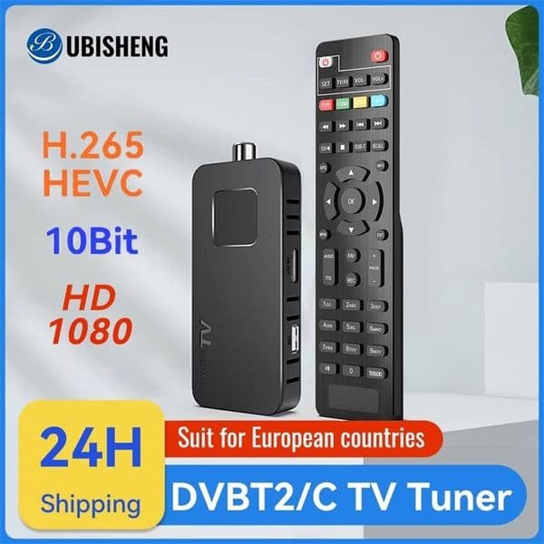 For Europe H265 DVB-T2C TV Decoder Dolby HD 1080P Mini TV Tuner HEVC 10Bit U8mini Digital Terrestrial Receiver Support WiFi 251114ww
