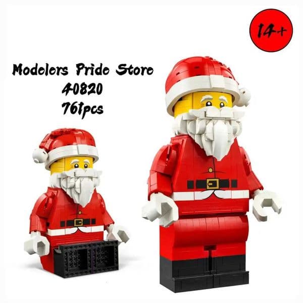 40820 Santa Claus model building block set can be assembled for collection and decoration Christmas gift T251121