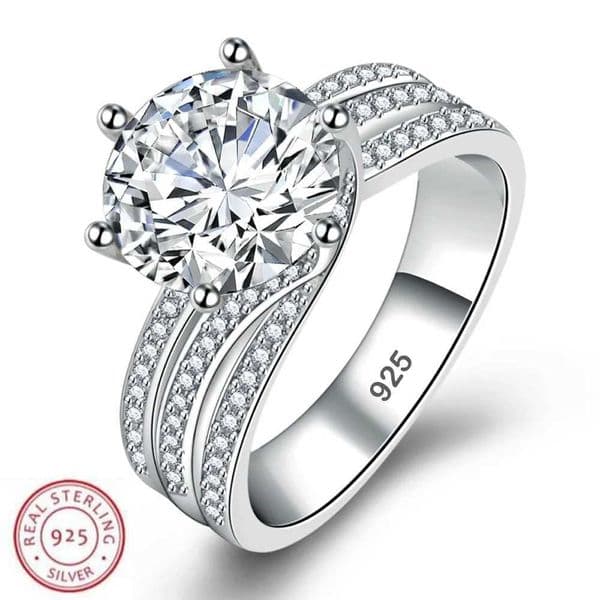New 925 Sterling Silver Ring 5A Zircon luxury High Quality For Women Men Wedding Fine Jewelry Accessories Party Gift FashionsT251121