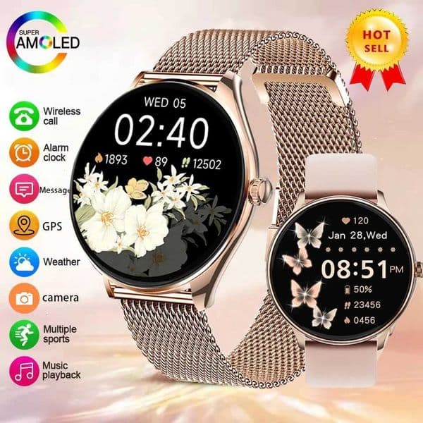 New tra Thin Smart Watch Wen 138 AMOLED Sn Always Show Time BT Call Smartwatch Men Vo Assistant Sports Watches Lady H251121
