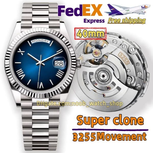 Mens Watch Designer Watches Super Clone Watch 40MM Cal.3255 Movement Automatic Mechanical Watches Sapphire glass 904L steel Waterproof wristwatch With box