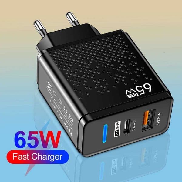 GaN USB Type C Fast Charger 65W Mobile Phone High Speed Charging Adapter Mti Ports Travel Quick Charger For iPhone 16 Xiai Y251120