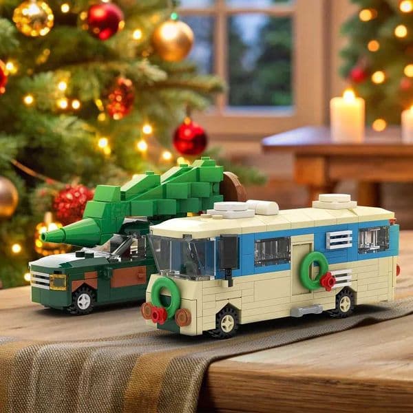 MOC National Lampoons Christmas Vacation Bricks Model Christmas Story Super Small RV Building Blocks Assembly Toys Kids Gifts T251121