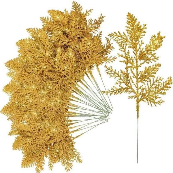 5Pcs Artificial Christmas Decor Pine Needle Home Room Decoration Christmas Tree Hanging Accessories Navidad Party New Year DecorW251121