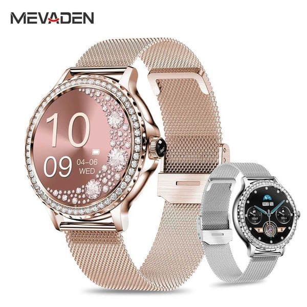 MEVADEN Rosegold Smart Watch For Lady Call 100Sports Mode Fitness Wen Smartwatch DIY Dials For IOS Android NX19 H251121