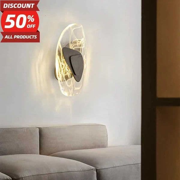 Luxury Modern Crystal Black/Gold Wall Lamp Designer Creative Art Bedroom Living Room Background Bedside Porch Indoor FixturesW251121