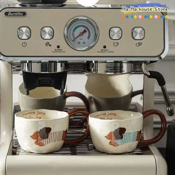 Sausage puppy breakfast cute ceramic cup creative home water high aesthetic office coffee milk 250421
