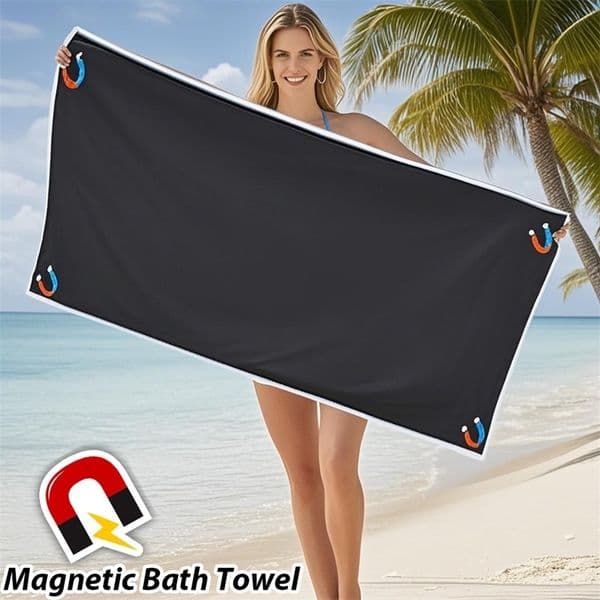 Outdoor Magnetic Bath Towel Multifunctional Magnet Towels Quick Drying Beach Towel for Surfing Swimming Changing Clothes 251114ww
