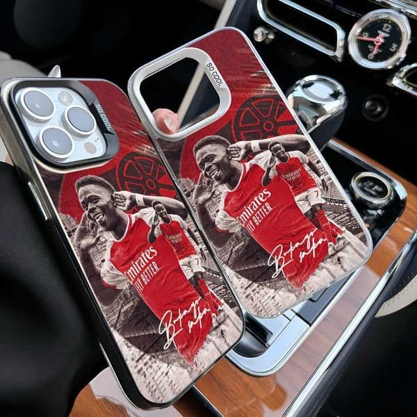 Epc B-Bukayo S-Saka Phone Case IMD Phone Case For IPhone 16 15 14 13 12 11 Pro Max Plus Color Silver CoverW251121