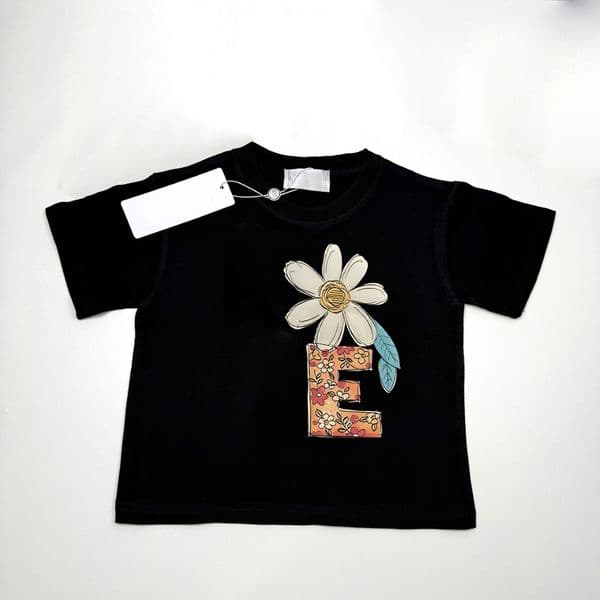 2026 New New Kids Designer T Shirt Top Girls Boys Tee Summer Short Sleeved Shirts Children Pure Cotton Cartoon Print Clothes CRD F