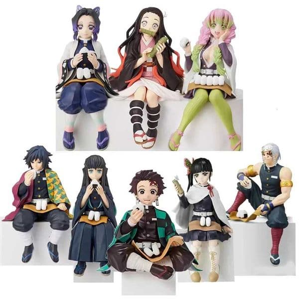 10-15cm Anime Demon Slayer Figure Kamado Tanjirou Nezuko Sitting Posture Action Figure PVC Model Doll Collection Toy Gift Kids X251121