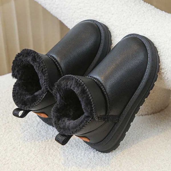 Winter fleece-lined thickened warm boots for boys and girls fashionable non-slip and comfortable cotton shoes for childrenW251121