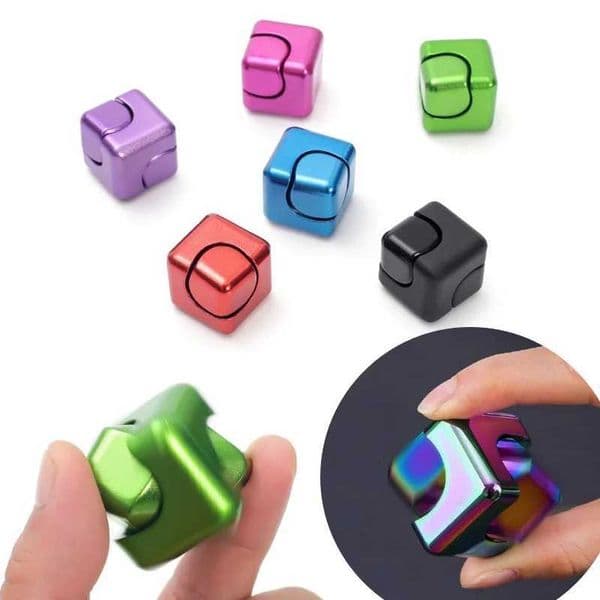 Square Decompression Spinning Top Dice Cube Anti-Anxiety Fingertip Toys Hand FigetS Spinner Early Learning Vent Toys Flipo Flip X251121