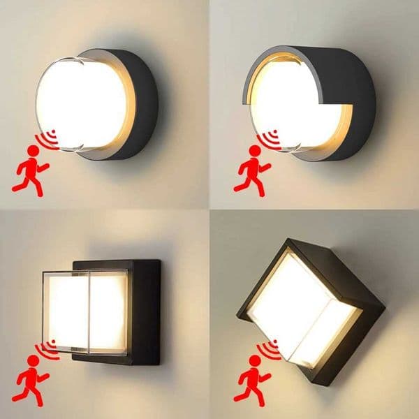 LED Smart Motion Sensor Emergency Automatic Lighting AC85-265V 6W12W wall lamp Outdoor/Indoor for Corridors balconies BedroomW251121