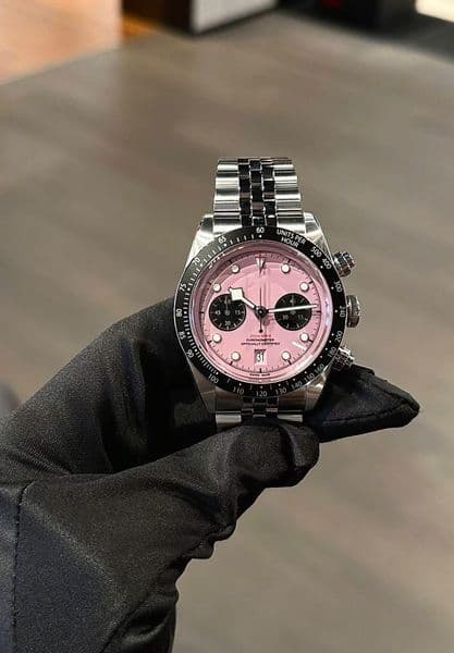 New Design Pink Black Bay M79360N-0019 AAAAA Quality SuperClone 41mm Watches Men Automatic Mechanical Chronograph 7750 Movement With Gift Box Sapphire Mens Watch