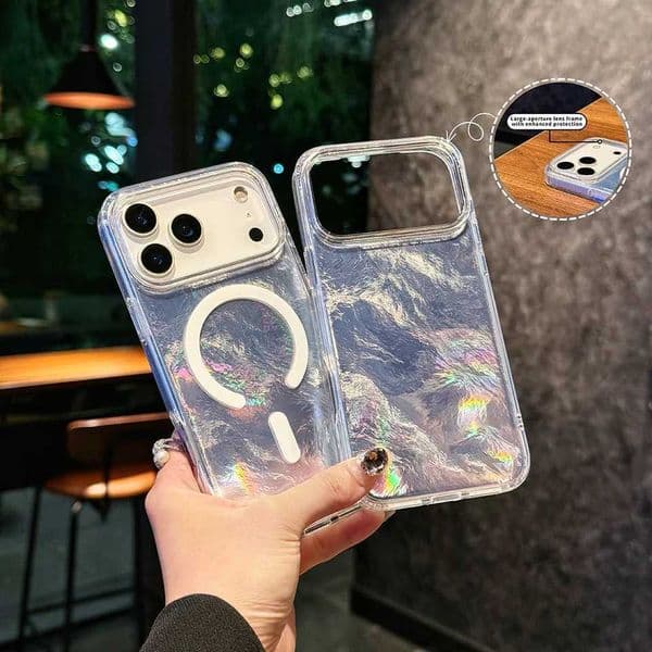 Gradient Glacial Texture Magnetic For Case For iPhone 17 Pro Max 17 Pro 17Air Wireless Charge Shockproof CoverW251121