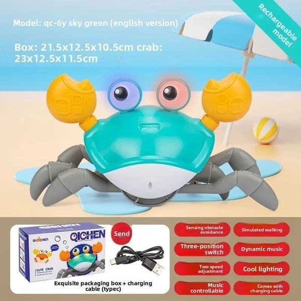 Dancing Crab Run Away Toy for Babies Crawling Interactive Escape Crabs Baby Birthday Thanksgiving Christmas Gift Battery Edition X251121