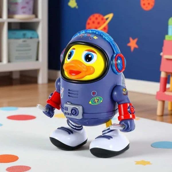 Metal Fidget Toy Baby Duck Musical Interactive Toy Space Elements For Infants Babies Kids Gifts Electric With Lights And Sounds fidget cube Dancing Robo Edc