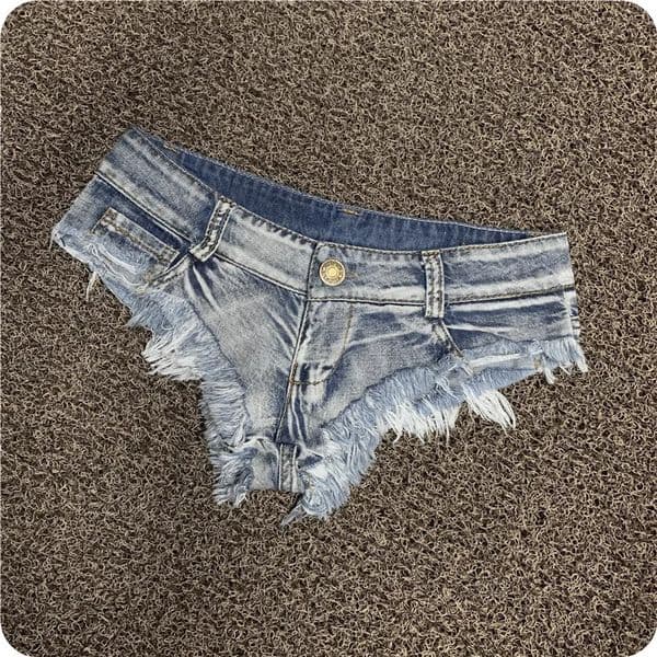 Sexy womens low rise stretch mini denim shorts pants beach party club uniform 250422