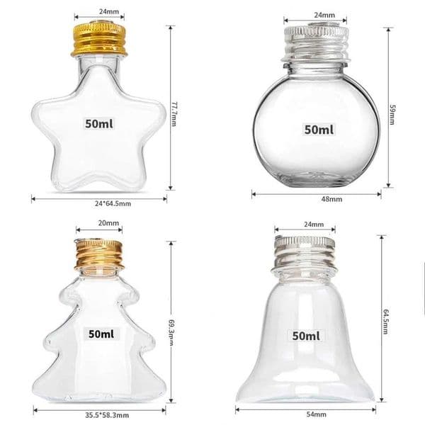 10pcs Christmas Hanging Decoration Empty Filled Bottle Candy Juice Packaging Xmas Tree Ornaments DIY Decor X251122