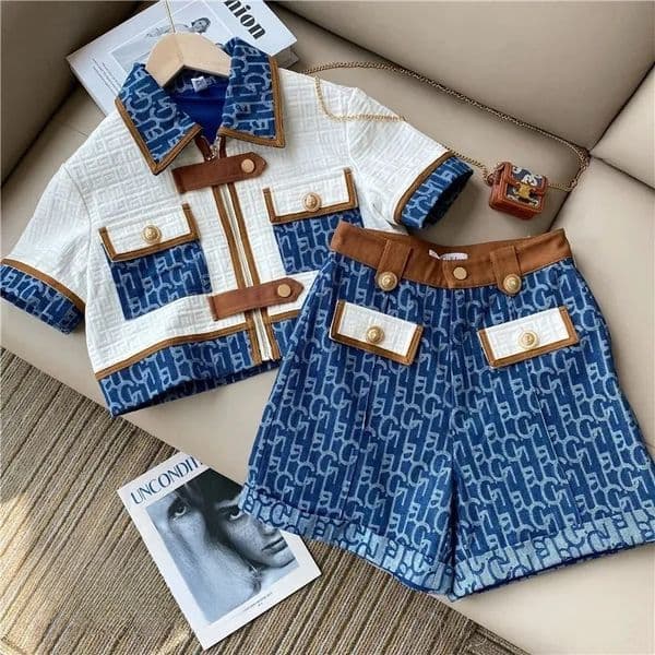 hot sale Women's Pants Quality Vintage Classic Suit Women Summer Short Sleeve Zipper Tops High Waist Shorts Two Piece Set Streetwear 230606 H11.21 ddmysat