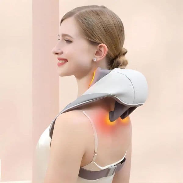 Wireless Neck Shoulder and Back Massager Brushless Motor 6D Deep Tissue Kneading Massage Pillow Shawl Gifts for Women Men 251118