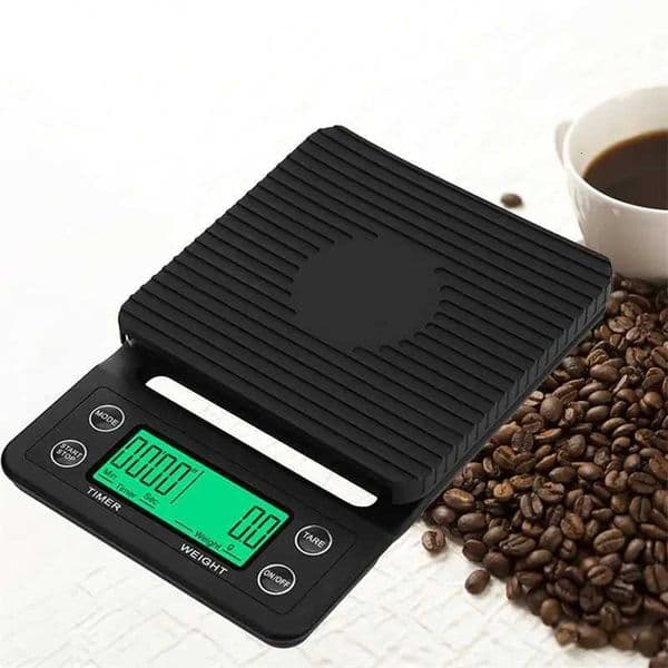 1pc Black Precision Coffee Dropping Scale 01g Coffee Dropping Scale With Timer Digital Kitchen Scale High Precision LCD ScaleM251122