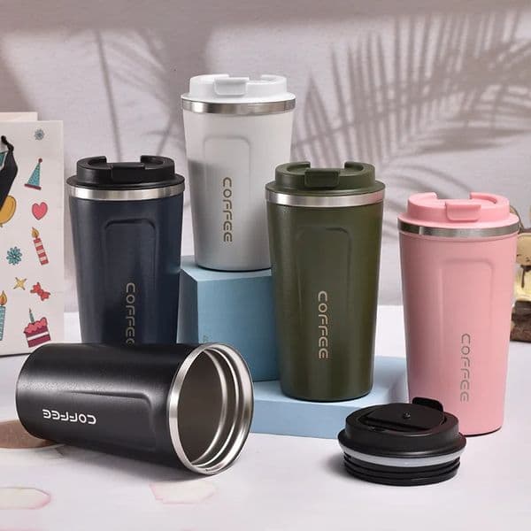 Smart Coffee Tumbler 510ml stainless steel cup with portable rope and intelligent temperature display travel 250422