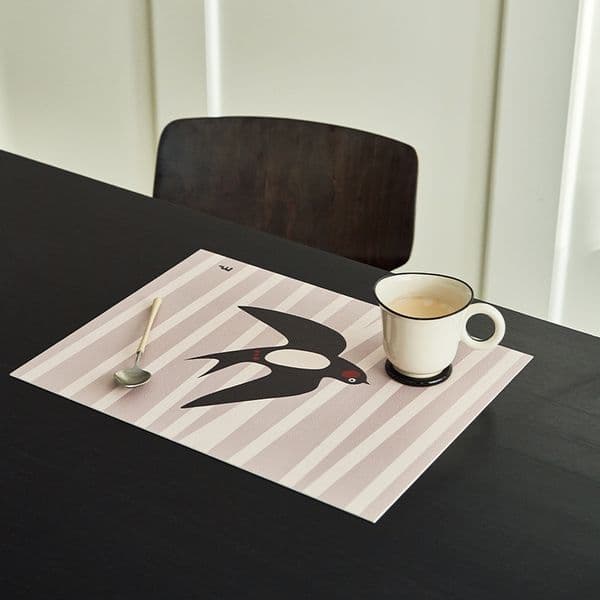 pu waterproof and oil-proof placemat, non-slip leather bowl dining table ins wind leave-in western food mat, thermal insulation mat